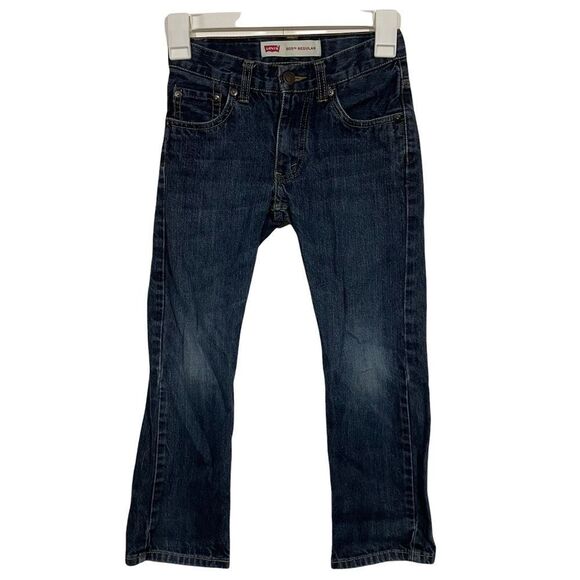 Levi’s 505 Dark Wash Regular Slim Leg Jeans - Picture 1 of 4